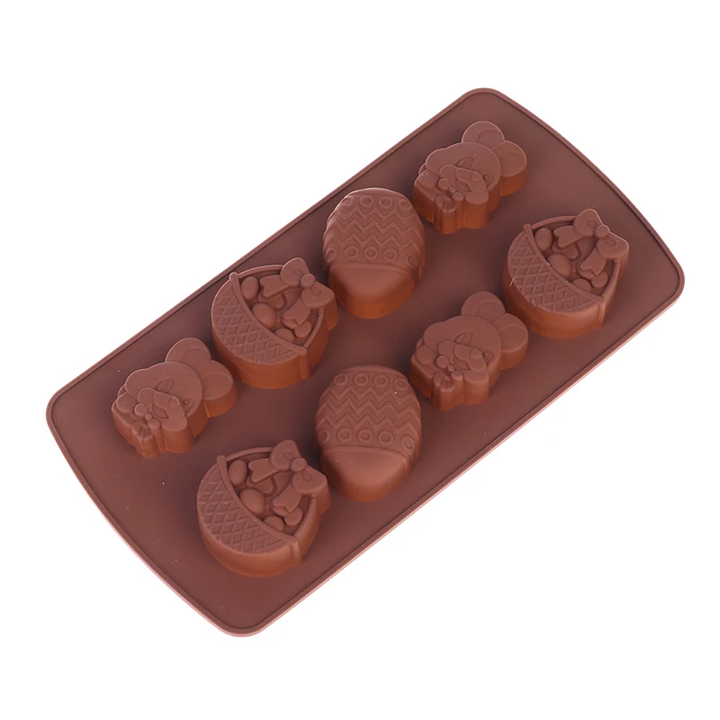 

Silicone Mold DIY Chocolate Mold Eggs Easter Bunny Ice Cube Basket Die Shape Fondant Candy Cake Mould Baking Decorating Tools