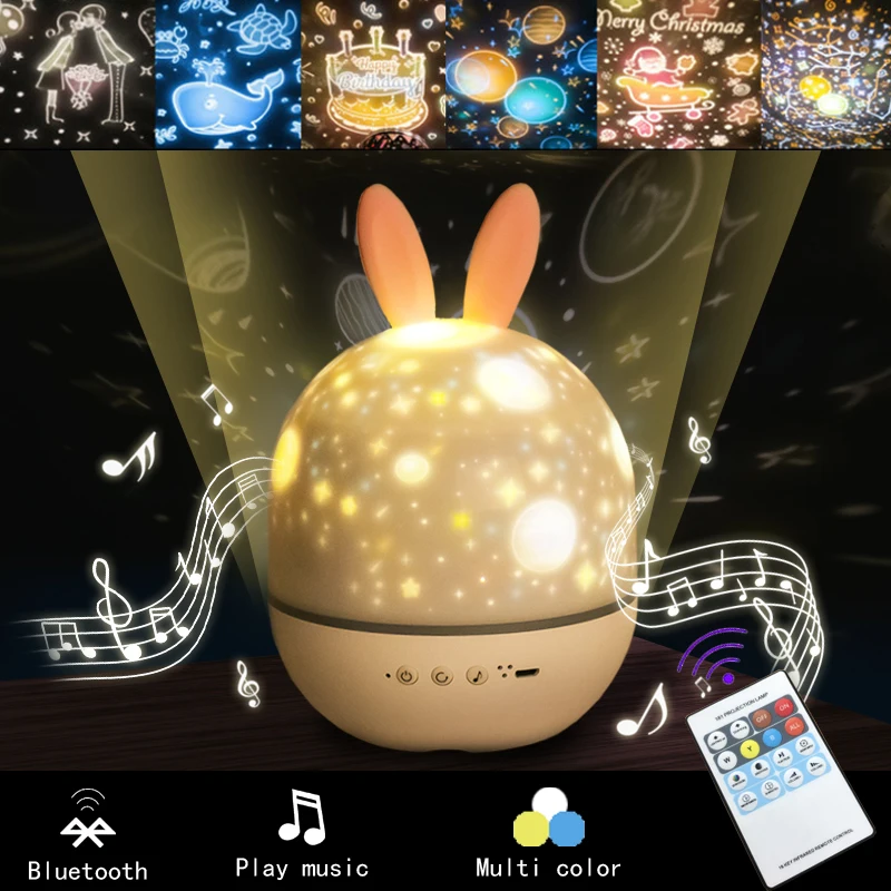 

Bluetooth Charge Starry Sky Projector Night Light Romantic Planet LED Projection Lamp Decoration Children Baby Birthday Gifts