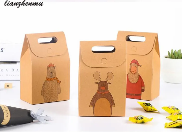 36 шт крафт-бумага коробка конфет Рождественский подарок упаковочная сумка Zakka