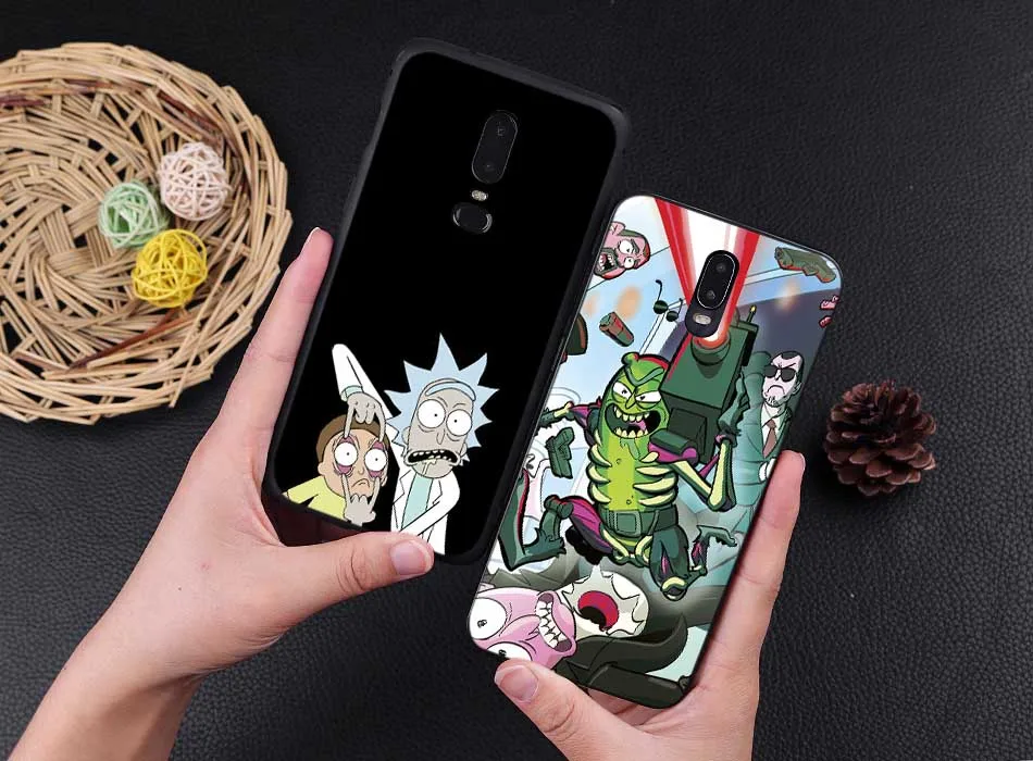 Для oneplus one plus 7 pro 7t pro 7 6 6t 5t Мягкий силиконовый чехол для телефона Забавный мультфильм Рик и Морти аниме