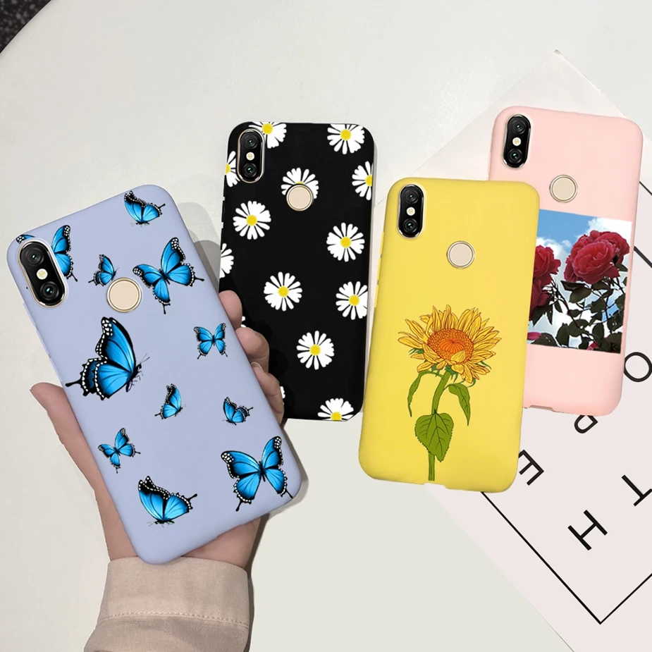 Чехол для Xiaomi Redmi S2 красивые чехлы телефонов с цветами и бабочками S 2 RedmiS2 Мягкая