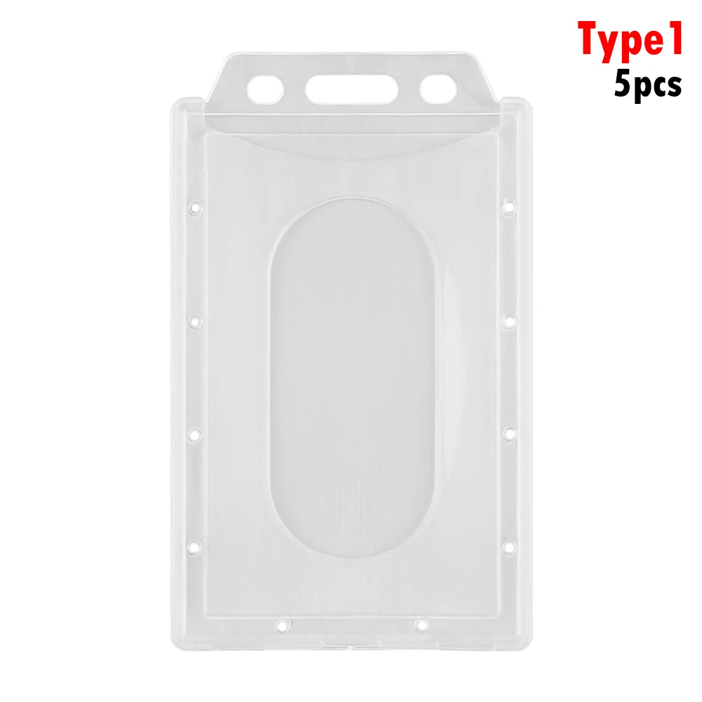 type1-5pcs 5 шт. прозрачный рабочий держатель для карт Защитная крышка ID Бизнес чехол закрытый Oyster пропуск карточки для бейджиков рукав офисные принадлежности - Цвет: type1-5pcs