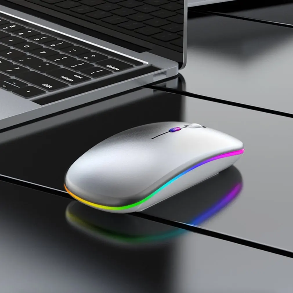 

Newest Wireless Mouse Ultra-thin Energy-saving Matt Durable Mouse Charging+2.4G+wireless+Lighting Silent Notebook Fast Delivery