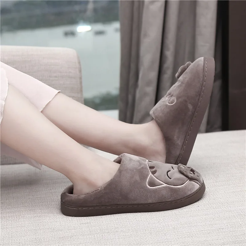 2 пары зимней обуви женские теплые домашние тапочки Вьетнамки меховые шлепанцы с