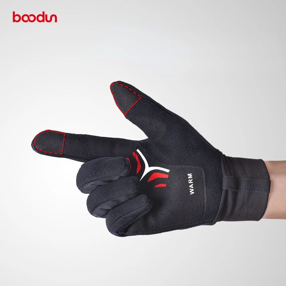

Fingertip touch screen gloves Outdoor bicycle cold and warm polar fleece riding gloves