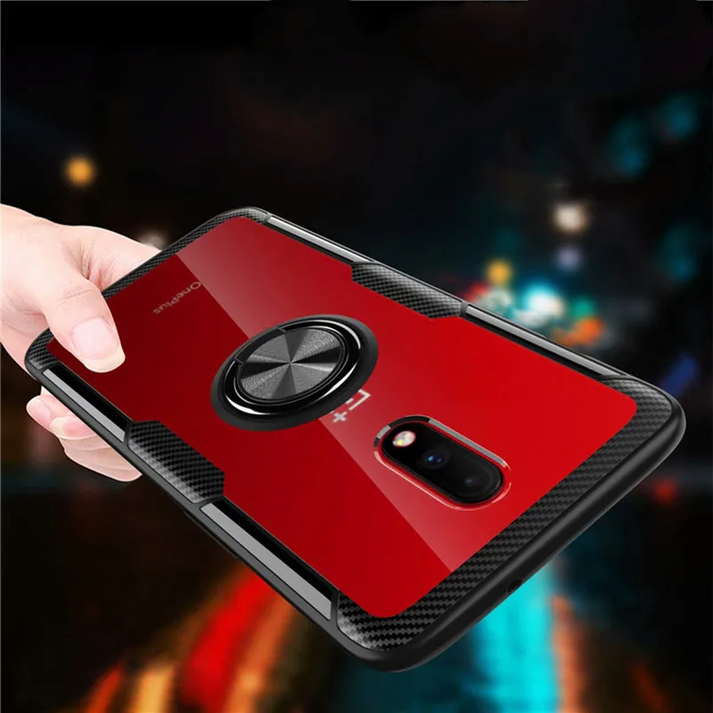 Чехол для Oneplus 6T 7 роскошный ударопрочный прозрачный чехол-накладка из стекла One