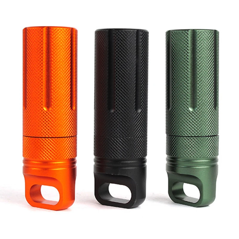 

Mini Waterproof Metal Pill Box Case Bottle Stash Holder Keychain