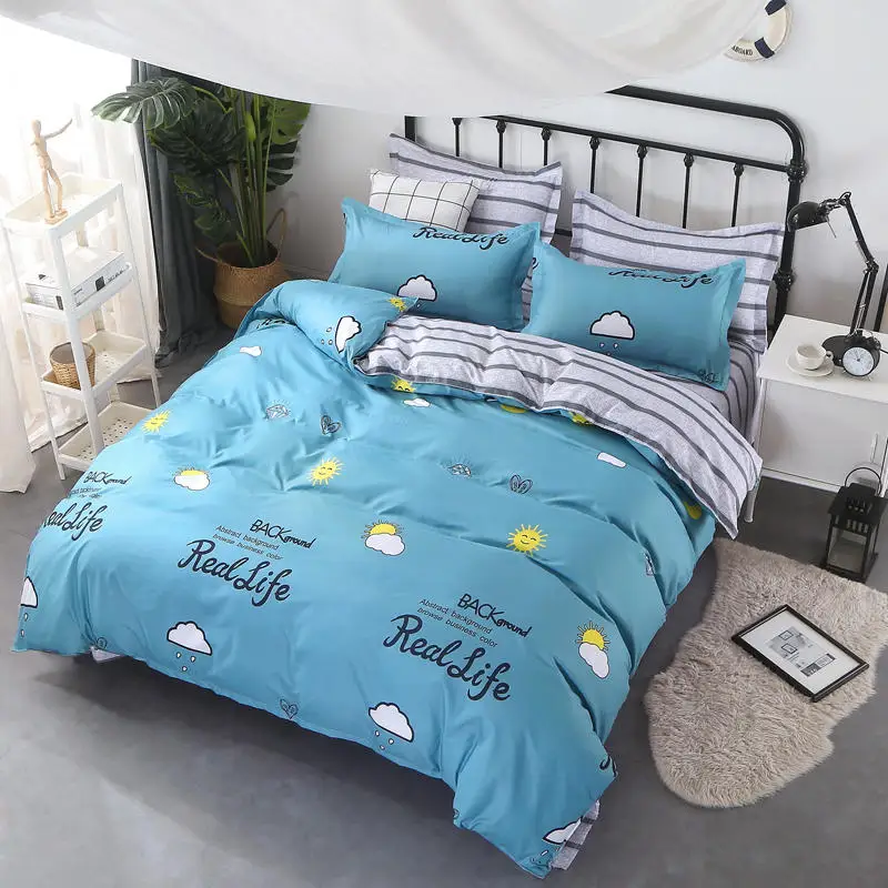 

Modern Geometric print bedding King Bedding Sets Comfortable Duvet Cover Set Bedroom Pillowcase Duvet Covers 3/4 pcs Bed Set
