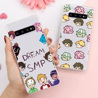 dream smp game cute cartoon phone case transparent for samsung galaxy a s note 9 10 51 50 71 70 80 20 21 30s ultra plus