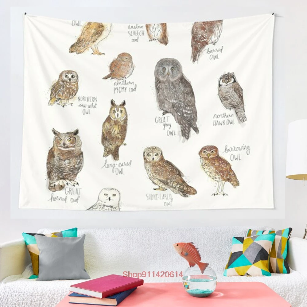 

Owls tapestry Wall Hanging Astrology Divination Bedspread Beach Matwitchcraft Mandalay Hippie Mandalas