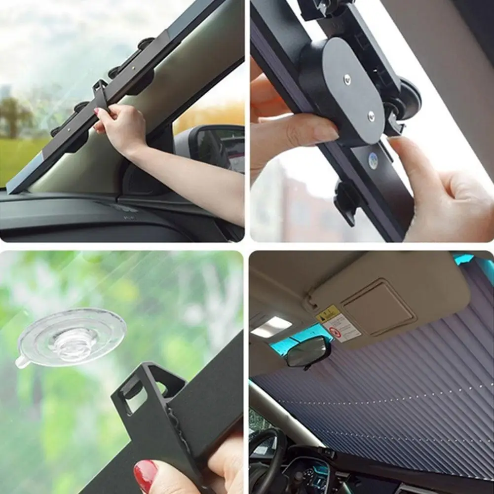 

Car SunShade Cover UV Protector Auto Window Covers Windscreen Cover Auto Dashboard Interior Summer Sunshades Accessories 46cm