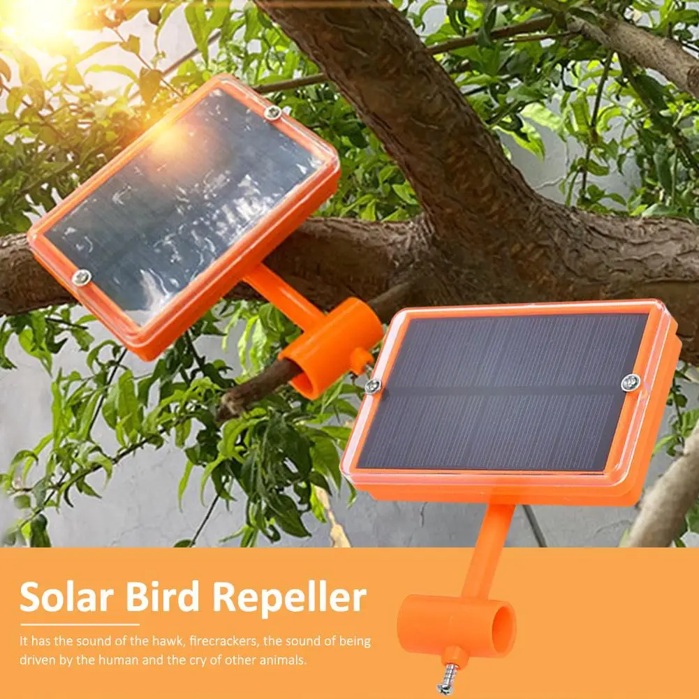 

Intelligent Voice Light Sensor Control Bird Repeller Solar Outdoor Bird Scaring And Bird-catching Supplie With Multi-faceted Len
