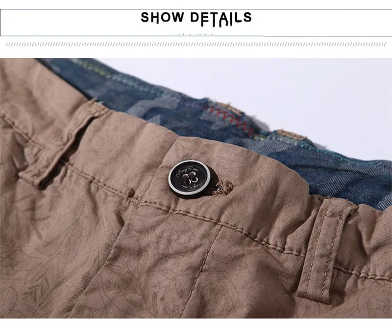 

Summer new style men's casual loose five-point pants plus size overalls pants cotton shorts men's Beach Shorts
