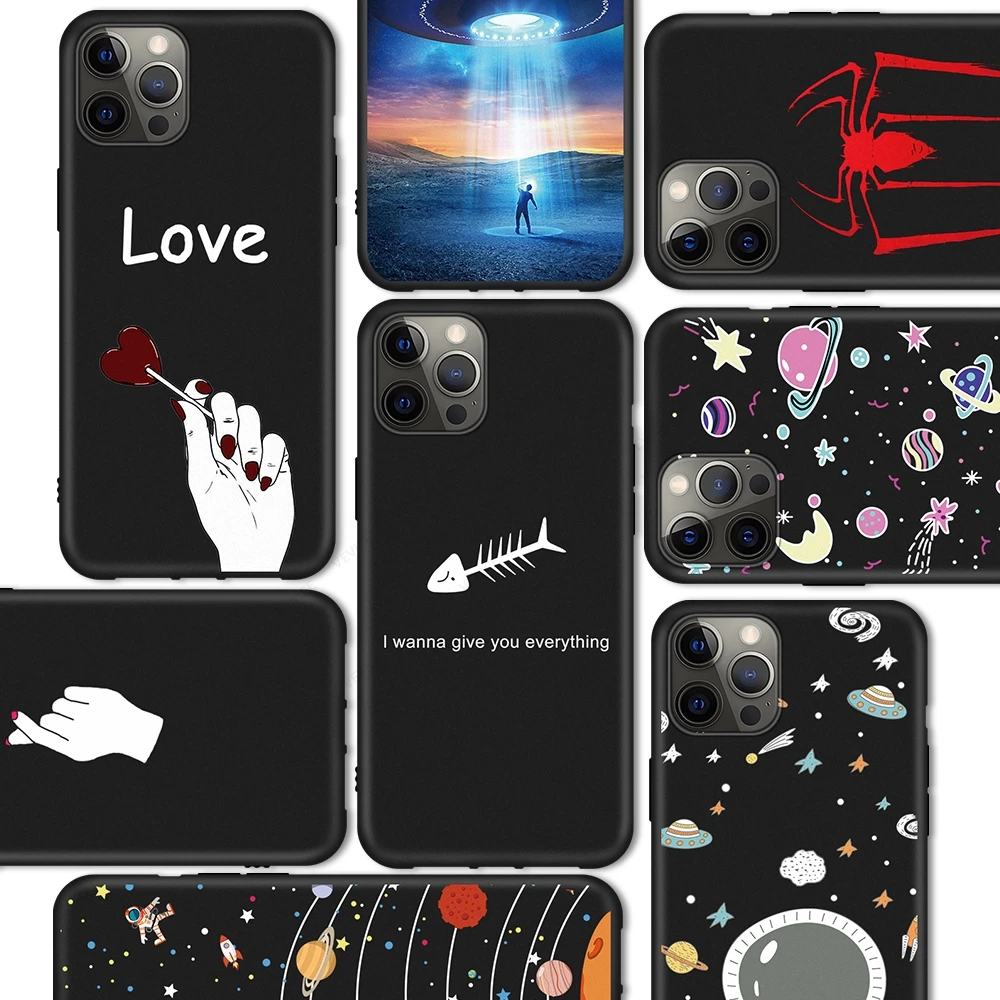 

Soft Silicone TPU Pattern Phone Case For iPhone 12 11 Pro Max XS MAx Xs Xr X 8 7 11 pro Max Cover Shell For iPhone 12 Pro Max