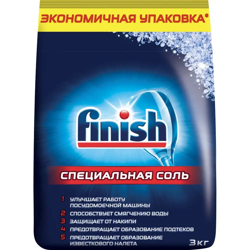 Соль для посудомоечных машин FINISH 3 кг | Дом и сад