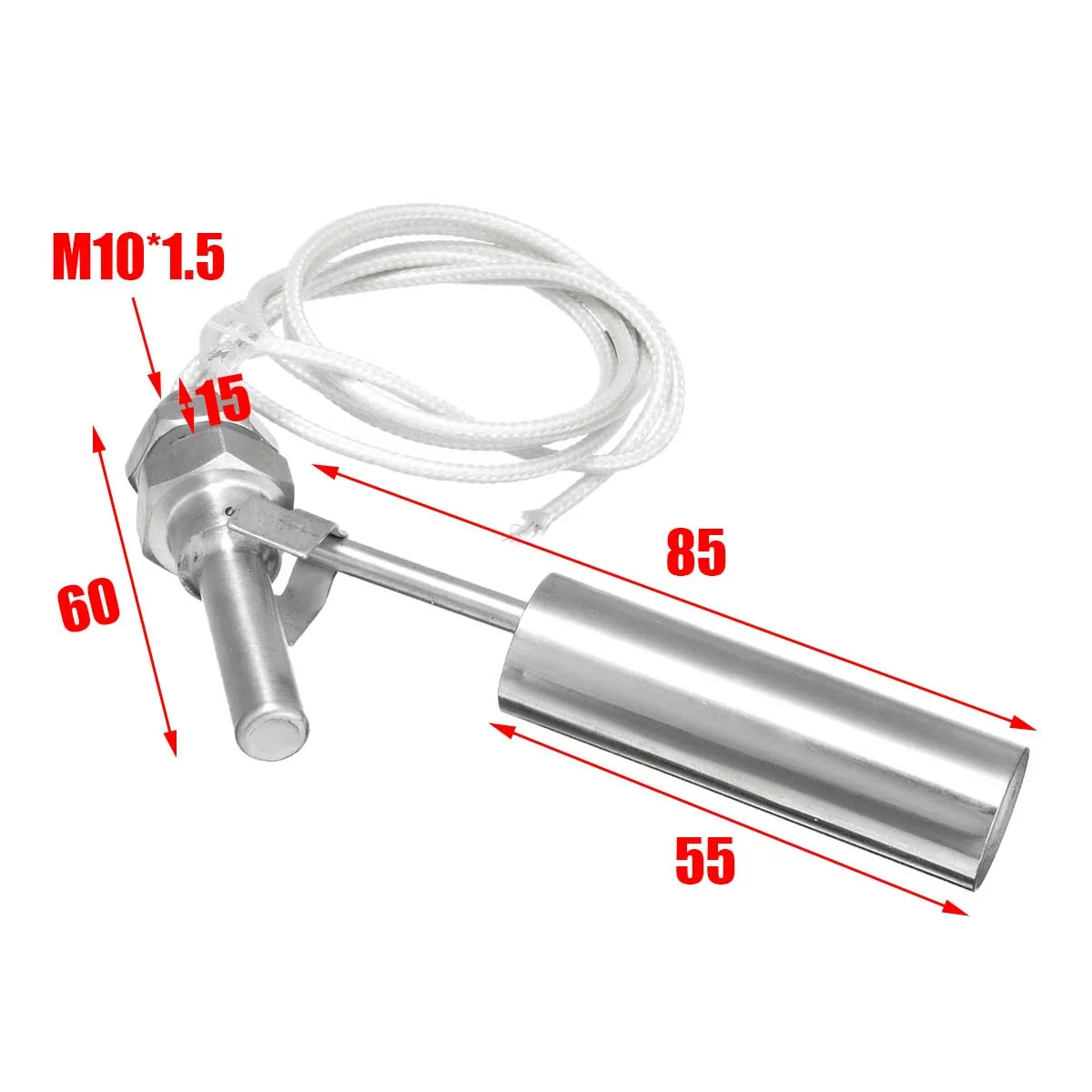 Плавающий выключатель из нержавеющей стали резьба M10 датчик уровня воды для