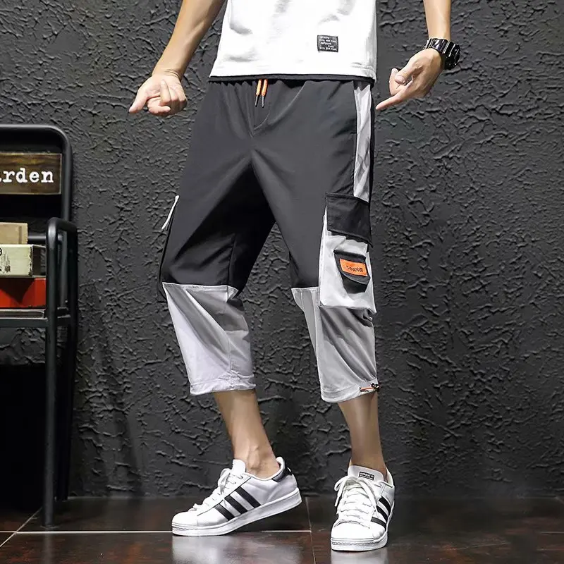 

Summer Loose Cropped Pants Men's Casual Streetwear Short Trousers