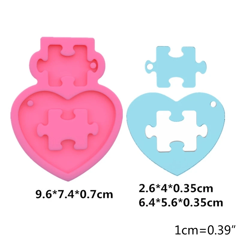 

DIY Crafts Pendant Silicone Mould Jewelry Necklace Making Tool Super Glossy Love Heart Keychain Crystal Epoxy Resin Mold