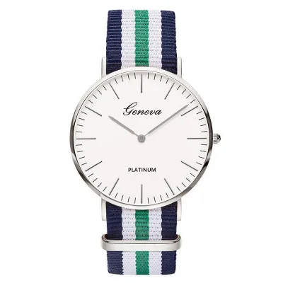 reloj mujer 2020 Ladies Watches Fashion women's Ultra Thin Geneva Nylon Strap Quartz Watch men Women casual Unisex Dress watches