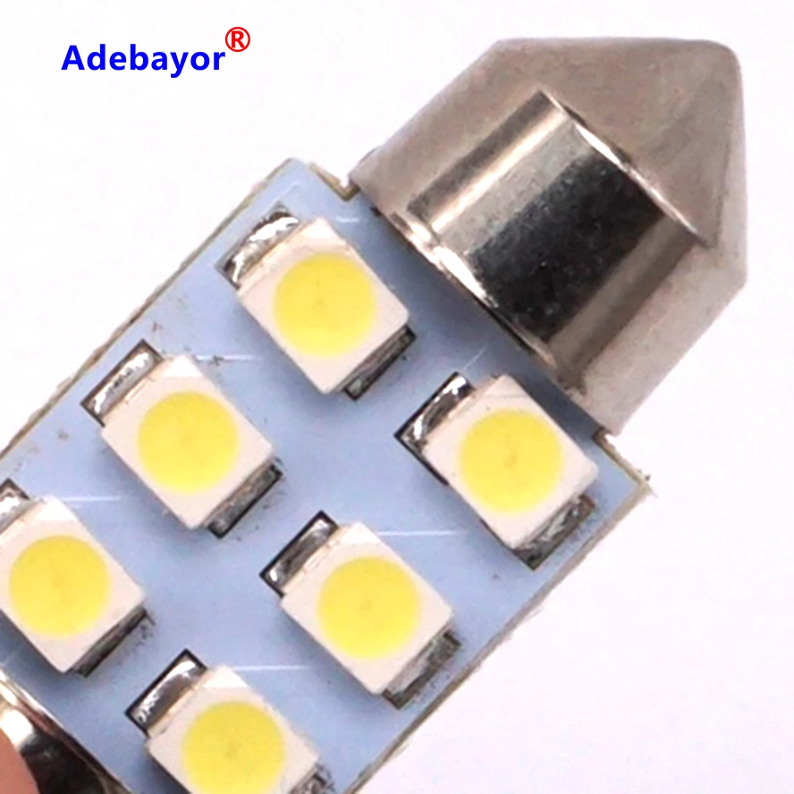Яркий белый купол Adebayor 200 x гирлянда c5w C10W Автомобильный светодиодный светильник