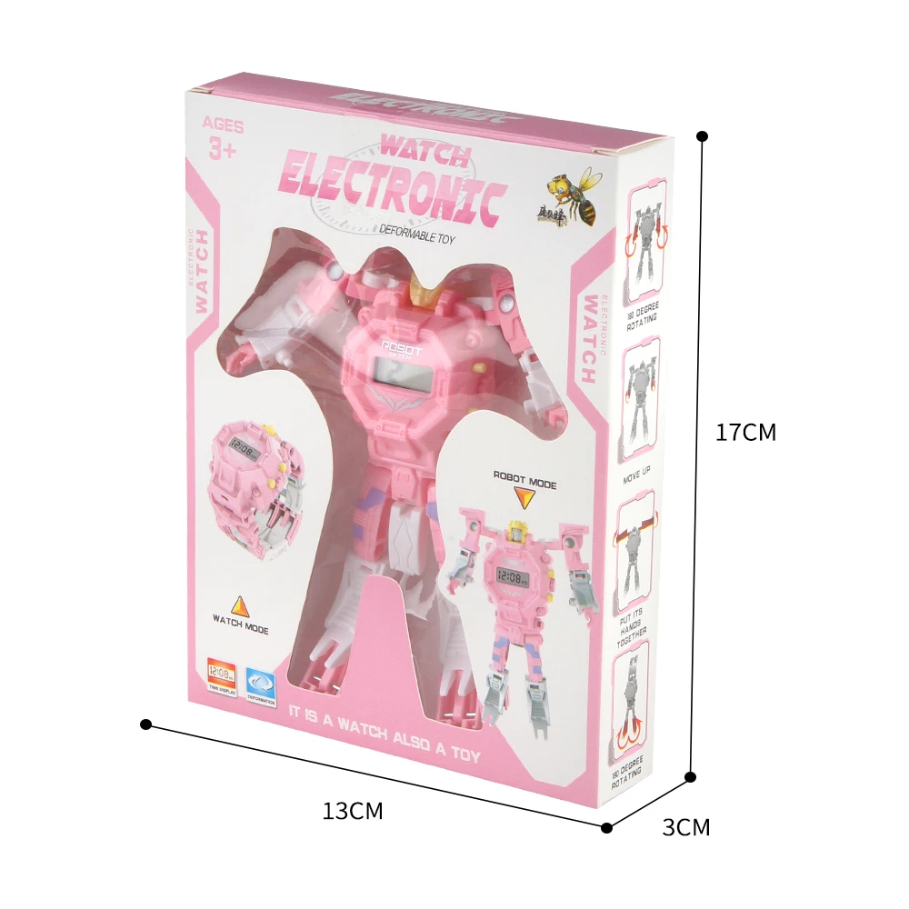 Электронные часы для мальчиков деформационная игрушка робот проекционная