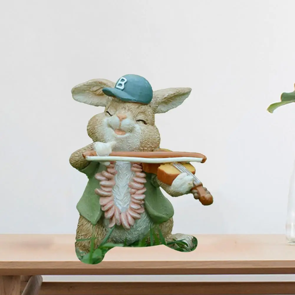 

Weather Resistant Green Fairy Table Ornament Hare Figure for Garden