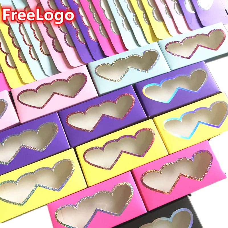 Жёлтые специальные оконные коробки для ресниц упаковка оптовая продажа коробка