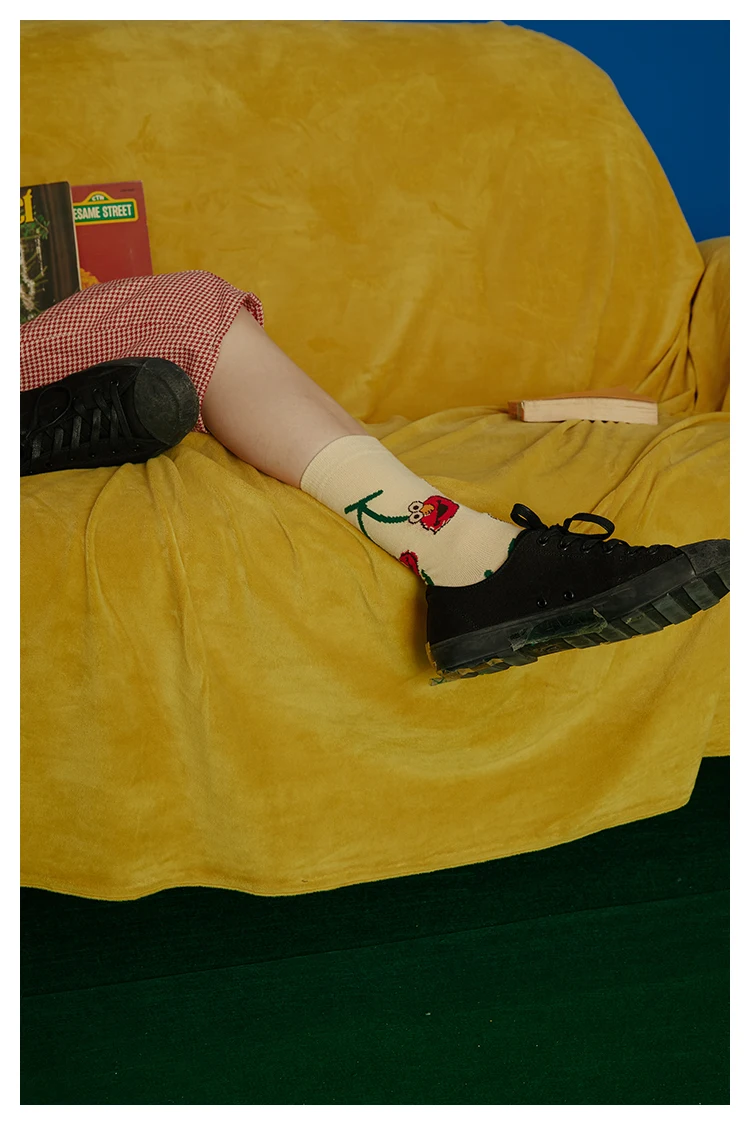 Женские хлопковые носки skarpetki harajuku, забавная уличная одежда, meias calcetines mujer, милые носки skarpety femme, художественные носки, рисунок кунжута