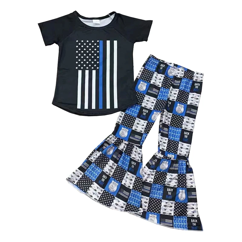 

spring baby clothing set infant outfit short sleeve top and bell bottom pant outfit kid clothing baby girl spring outfit clothes