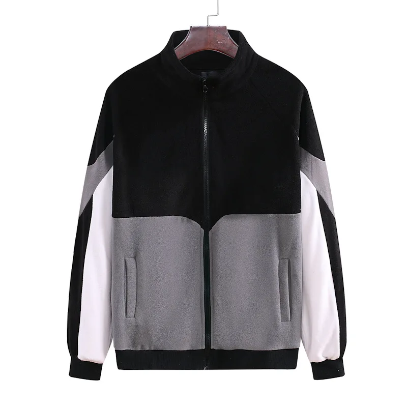 

Men's 2021 Harajuku fashion autumn new men's stitching long-sleeved zipper casual sweater jacket vintage clothes