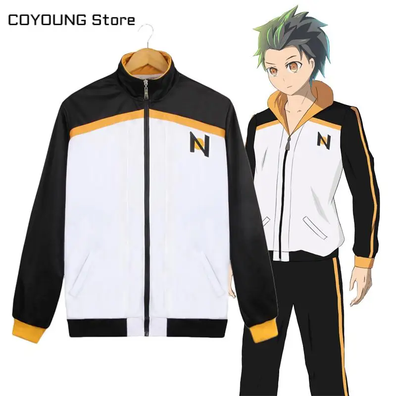 

2020 Anime Hooded Re:zero Starting Life in Another World Natsuki Subaru Cosplay Sweatshirt Zip up Jacket Unisex Long Sleeve Coat