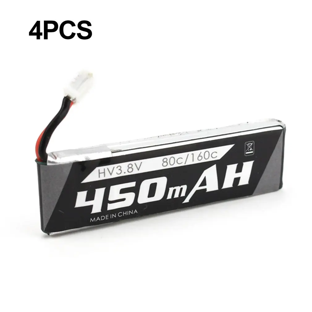 

4pcs/lots Emax 1S 450mah 3.8V 80C/160C HV Lipo Battery PH2.0 Plug for Tinyhawk II Race Indoor FPV Racing Drone Accessories