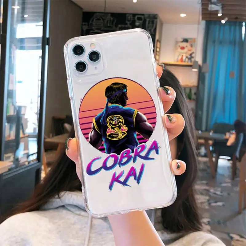 

Cobra Kai Phone Cases Transparent for iPhone 6 7 8 11 12 s mini pro X XS XR MAX Plus cover funda shell