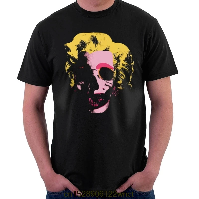 Новинка 2020 забавная Мужская футболка с принтом Мэрилин Монро поп арт Череп camiseta