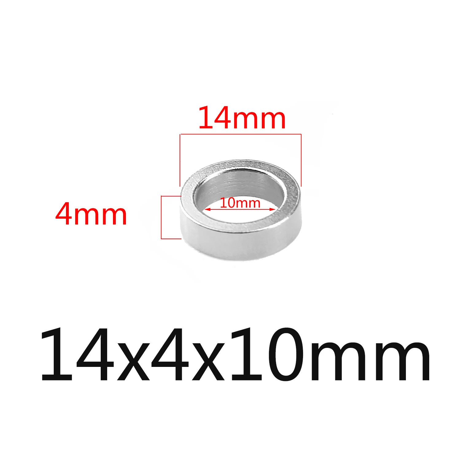 14x4x10mm 10 шт./лот 8 10 12 14 16 мм Нержавеющая сталь круглые, с большим отверстием свободный разделитель бисер бусы для "сделай сам" для изготовления ювелирных украшений аксессуары - Цвет: 14x4x10mm