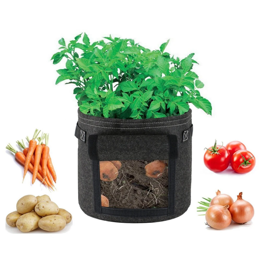 

Plant Grow Bags Farm Home Garden Potato Cultivation Planting Pot Planters Greenhouse Vegetable Moisturizing Vertical Growing Bag