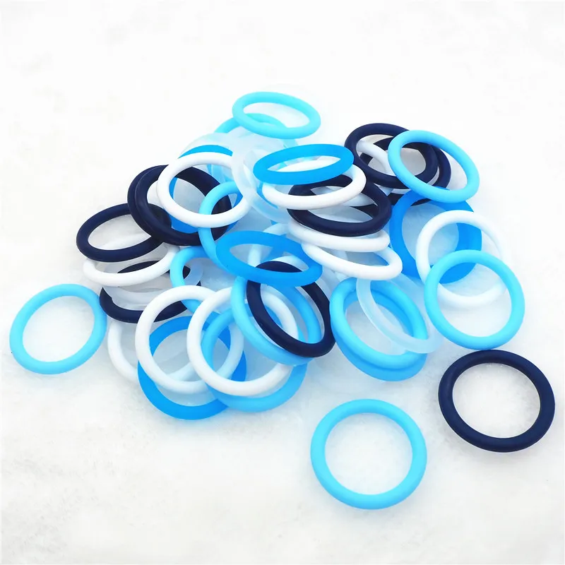 Chenkai 9000pcs Clear Silicone O Rings DIY Baby Dummy MAM Napkin Pacifier Chain Clips Adapter Holder O Rings Food Grade BPA Free