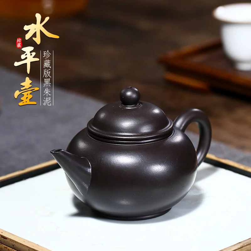 

Yixing Фиолетовый Глиняный Чайник Yan Li Черный глиняный горизонтальный чайник