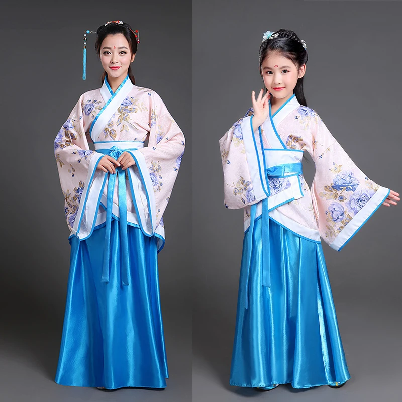 with hair accessory Новейшая модель; очаровательные для девочек одежда с рисунком дочь мамы подходящая друг к другу одежда праздничное платье принцессы для девочек в традиционном китайском год Костюмы - Цвет: with hair accessory