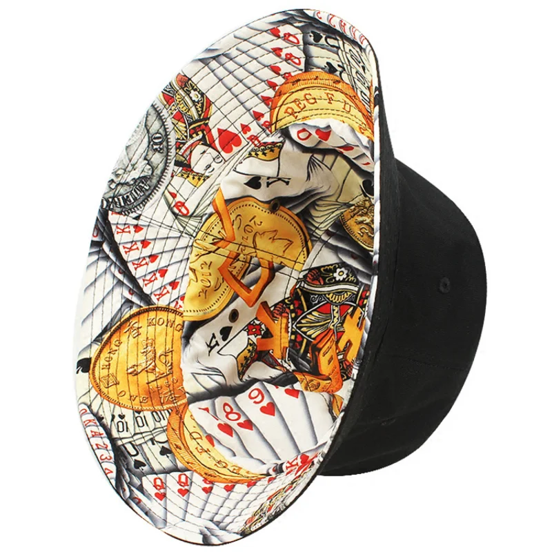 

2021 Spring and Summer Tide Brand Fisherman Hat Female Creative Fashion Basin Hat Double-sided Tie-dye Men and Women Couple Hats