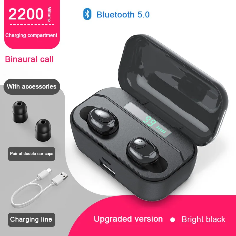 KS-G6S KSUN BT-01 TWS 5,0 Bluetooth наушники 3D стерео беспроводные наушники с двойным микрофоном - Цвет: KS-G6S