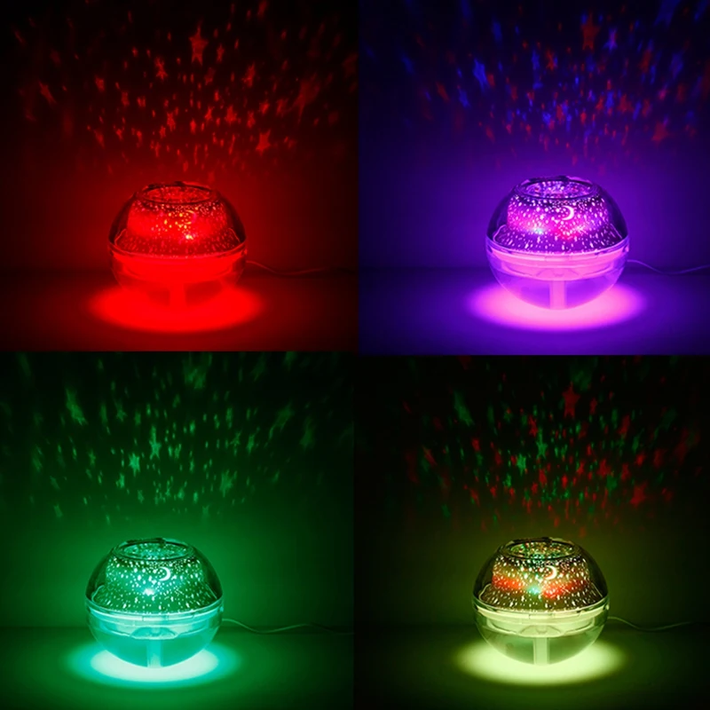 Usb Crystal Night Lamp Projector 500Ml Air Humidifier Desktop Aroma Diffuser Ultrasonic Mist Maker Led Light For Home | Бытовая техника
