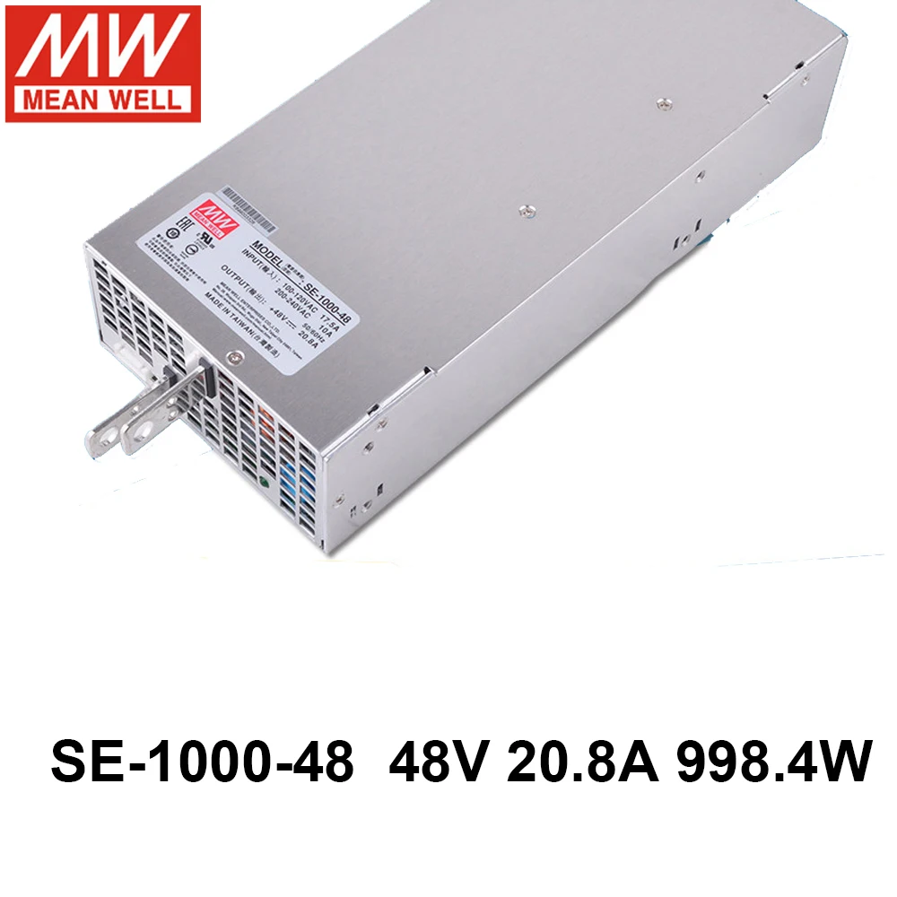 

Mean Well SE-1000-48 110/220V AC TO DC 48V 20.8A 998.4W Single Output Switching Power Supply DC OK Meanwell Driver