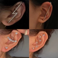 new fashion ladies ear pin wrap around hook earrings leaf ear pin pierced earrings 1pc friends gift