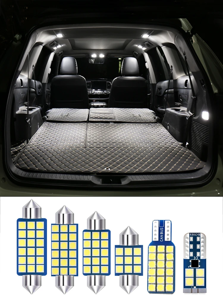 For Honda Accord 7 2003 2004 2005 2006 2007 Error Free 4pcs 12v Car LED Bulbs Kit Interior Reading Lamp Trunk Light Accessories |