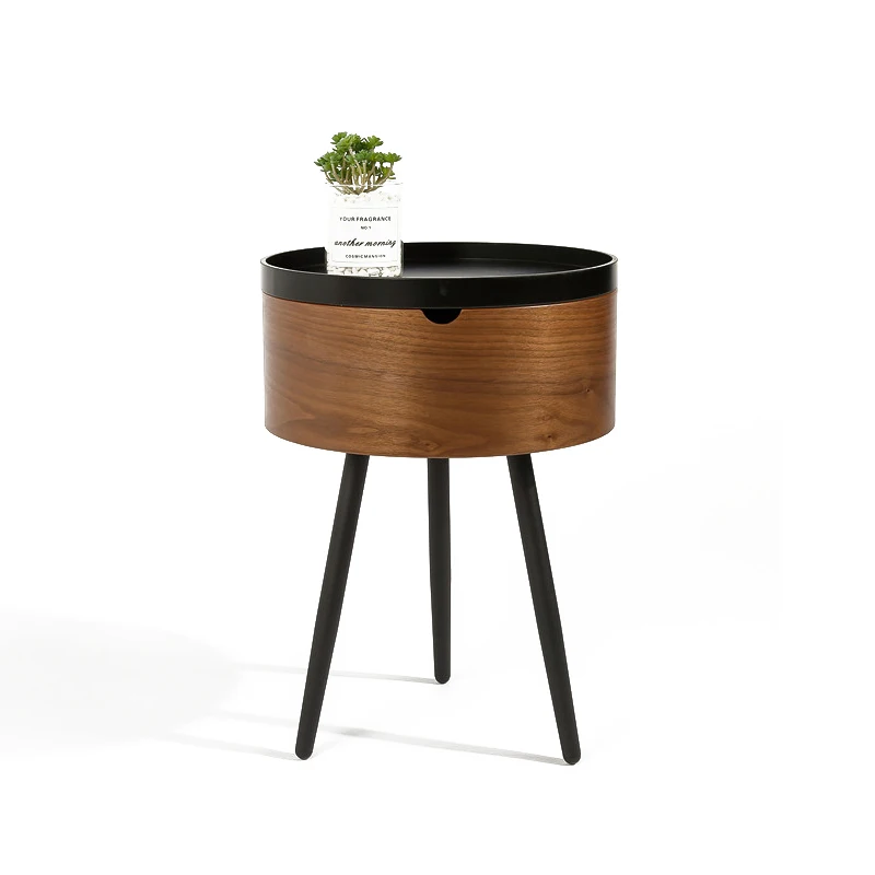 

Italian minimalist round combination tea table small family living room side table light luxury balcony simple personality