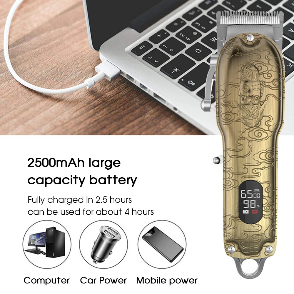 Мужская машинка для стрижки волос Boi профессиональный триммер из нержавеющей