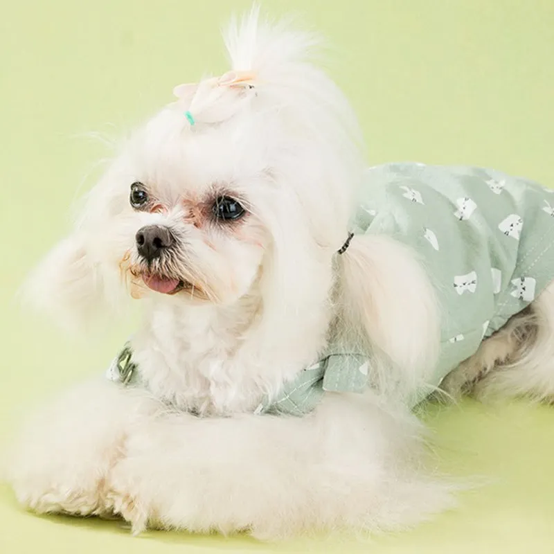 Pet Dog Small Fresh Halter Top Camisole Dress Spring Summer Skirt Supplies For Medium |
