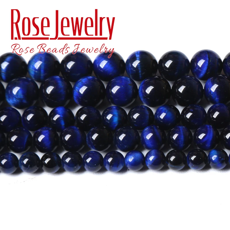 

AAAAA+ Natural Lapis Blue Tiger Eye Agates Stone Round Beads Loose Spacer Beads For Jewelry Making DIY Bracelet 4 6 8 10 12 14mm