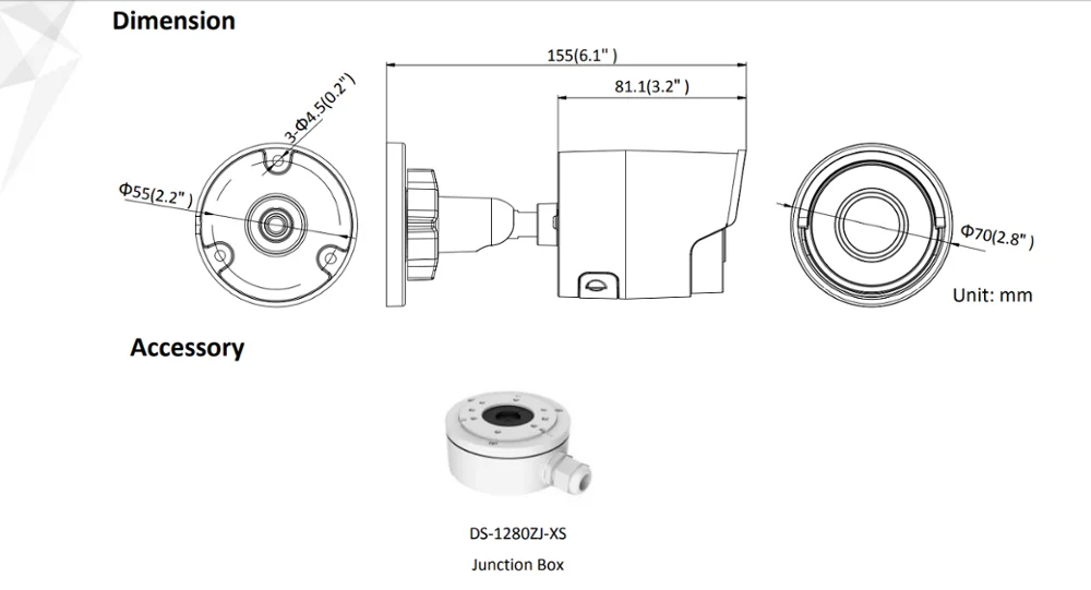 

HIKVISION настенный кронштейн DS-1280ZJ-XS распределительная коробка для DS-2CD2043G0-I DS-2CD2063G0-I DS-2CD2083G0-I